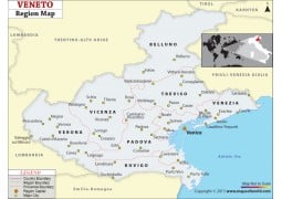 Veneto Region Map - Digital File