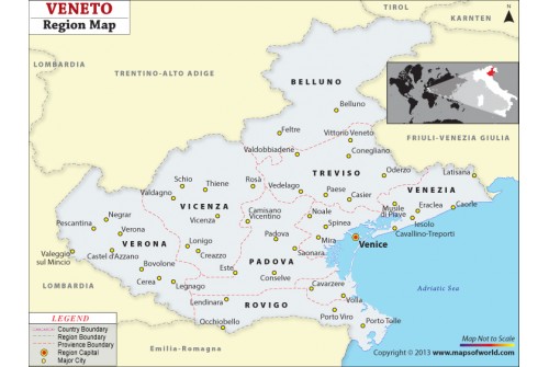 Veneto Region Map