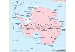 Antarctica Political Map - Digital File