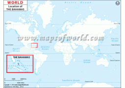 Bahamas Location Map  - Digital File