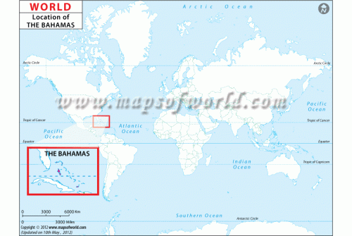 Bahamas Location Map 