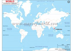 Cambodia Location Map  - Digital File