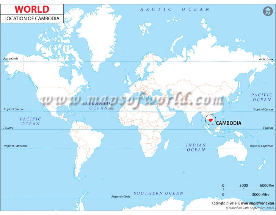 Buy Cambodia Location Map