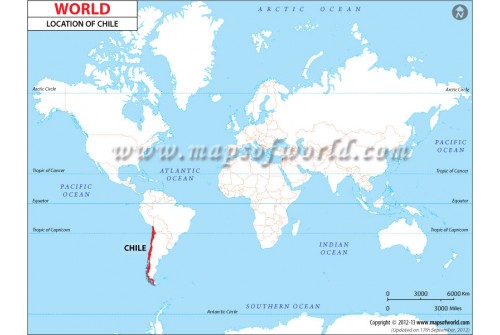 Chile Location on World Map