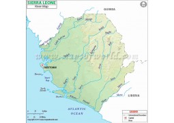 Sierra Leone River Map - Digital File