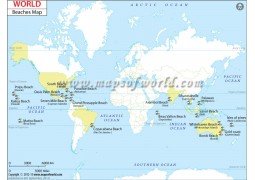Map of Top Ten Beaches of the World - Digital File