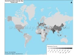 World Population Density Map  - Digital File