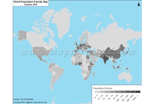 World Population Density Map 