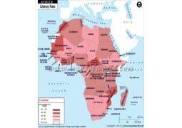 African Countries by Literacy Rate Map  - Digital File