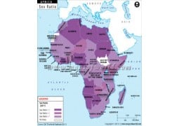 African Countries by Sex Ratio Map  - Digital File
