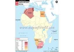 African Countries With Lowest Birth Rate Map  - Digital File