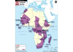 African Countries with Sex Ratio less than One Map  - Digital File