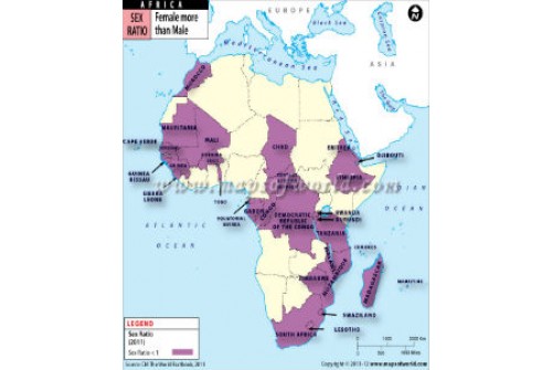 Buy African Countries With Sex Ratio Less Than One Map 3769