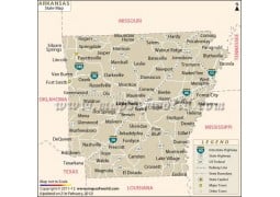 Arkansas State Map  - Digital File