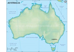 Australia Blank Dark Green Map - Digital File