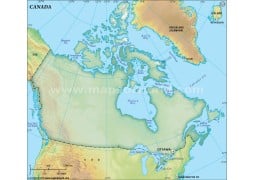 Canada Blank Map, Dark Green  - Digital File