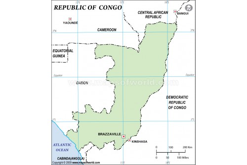 Congo Outline Map