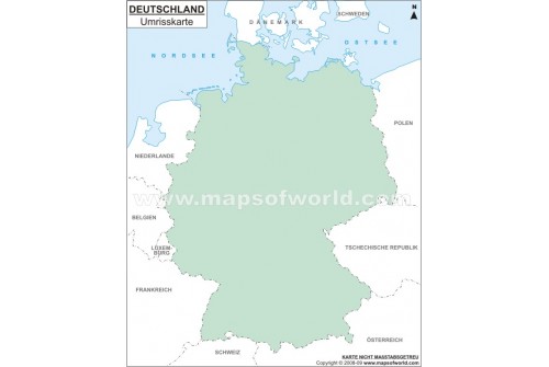Deutschland Umrisskarte 