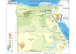 Egypt Physical Map 
