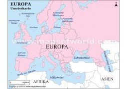 Europa Umrisskarte  - Digital File