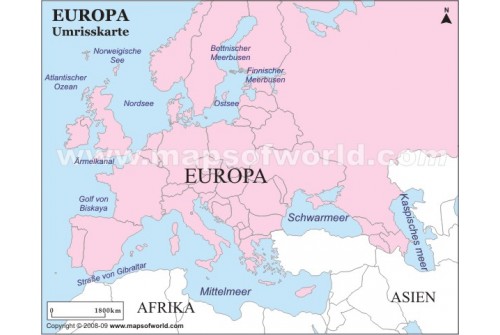 Europa Umrisskarte 