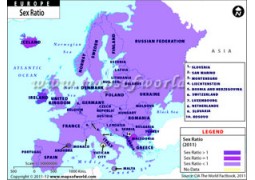 Europe Sex Ratio Map - Digital File