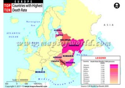 Top Ten European Countries With Highest Death Rate - Digital File