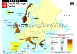 Europe Top Ten Countries With Longest Coastline - Digital File