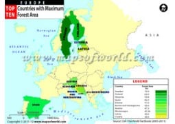 Europe Top Ten Countries With Maximum Forest Area - Digital File