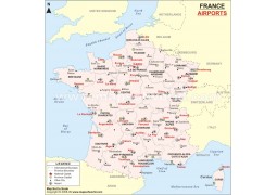 France Airport Map - Digital File