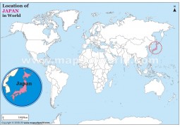Japan Location on World Map - Digital File