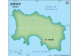 Jersey Blank Map, Dark Green - Digital File