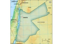 Jordan Blank Map, Dark Green - Digital File
