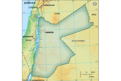 Jordan Blank Map, Dark Green