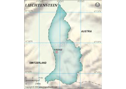 Liechtenstein Blank Map, Dark Green - Digital File