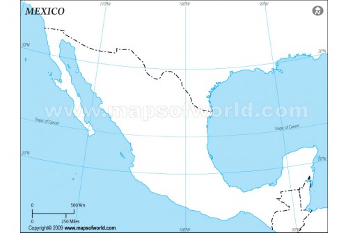 Blank Map of Mexico