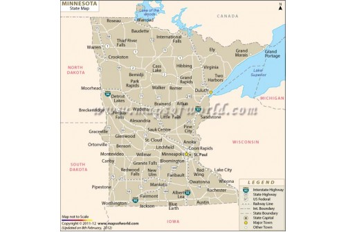 Minnesota State Map 