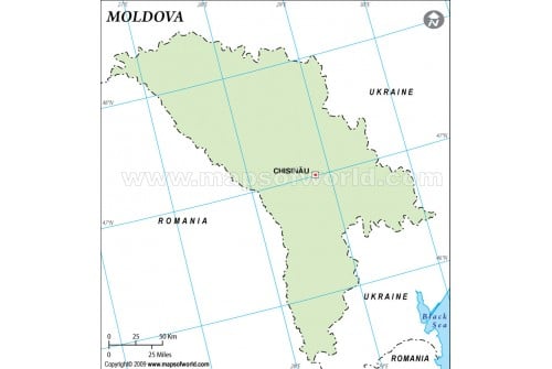 Moldova Outline Map