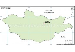 Mongolia Outline Map - Digital File