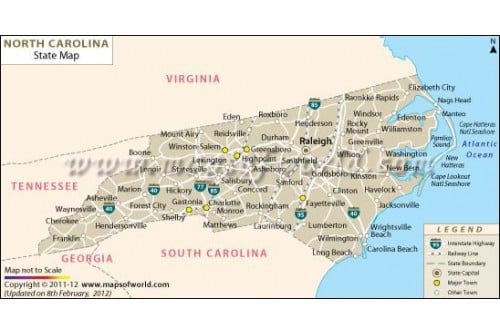 North Carolina State Map