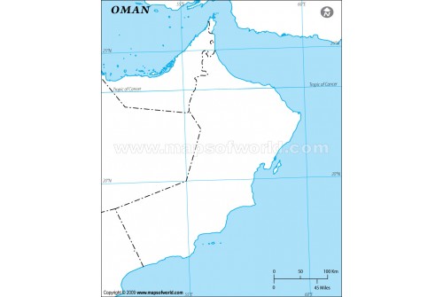 Oman Outline Map