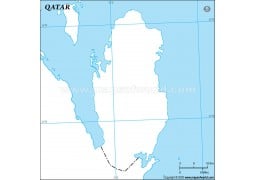 Qatar Outline Map - Digital File