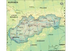 Slovakia Political Map, Green - Digital File