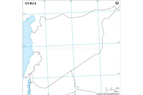 Syria Outline Map