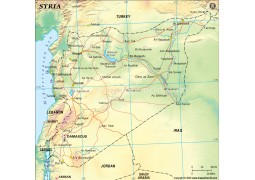 Syria Political Map, Green - Digital File