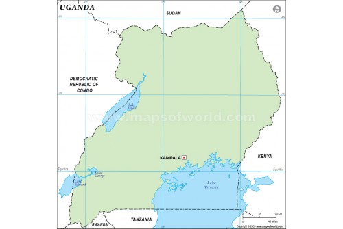 Uganda Outline Map
