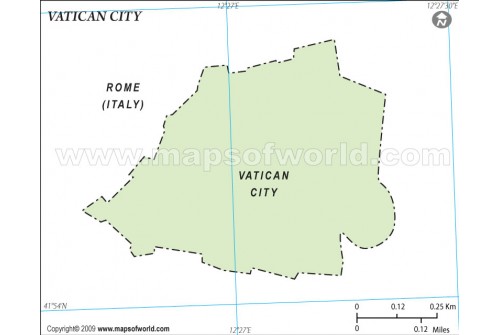 Vatican City Outline Map