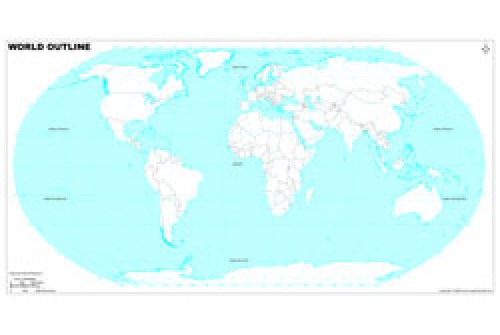 World Mercator Projection Map