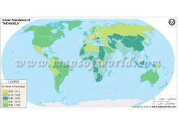World Urban Population Map - Digital File