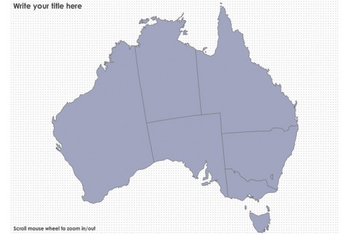 Australia States And Major Cities Map 